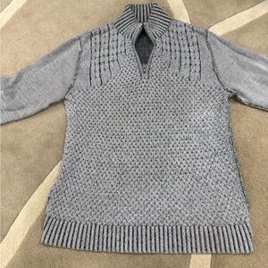 Men's Stylish Gray Zip-Up Sweater